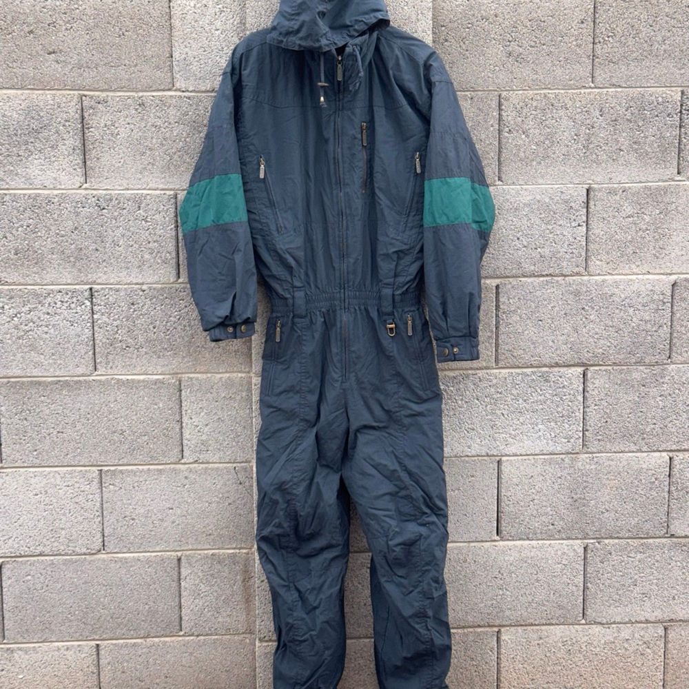 Vintage HEAD Ski & Snowboard Jacket thermal insulated Navy Green Men's Small
